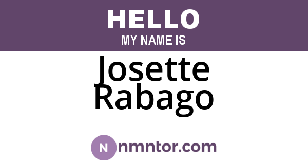 Josette Rabago
