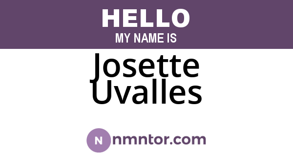Josette Uvalles