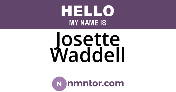 Josette Waddell