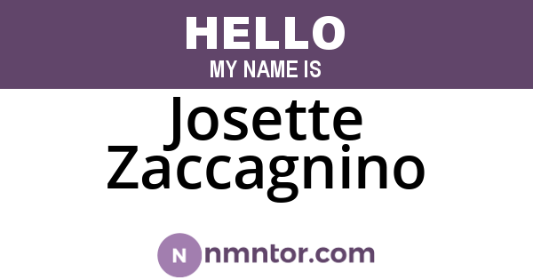 Josette Zaccagnino