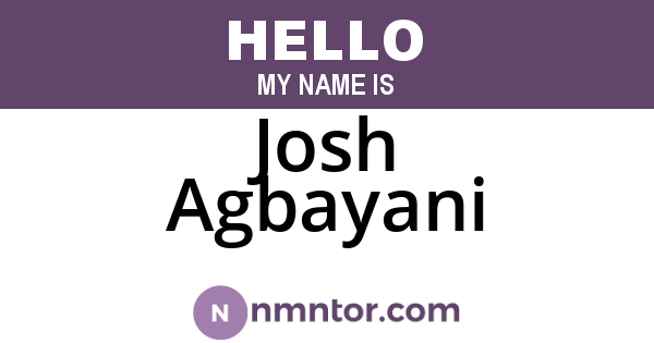 Josh Agbayani