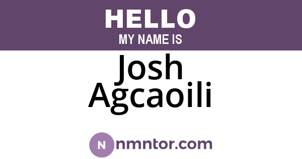 Josh Agcaoili