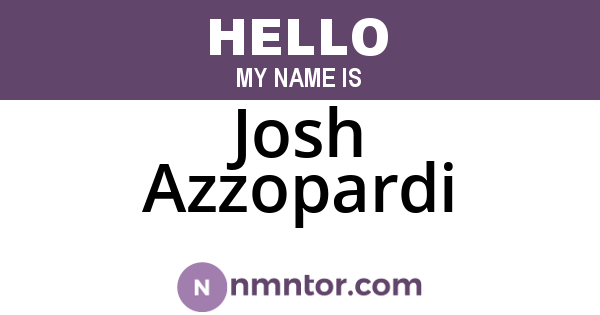 Josh Azzopardi
