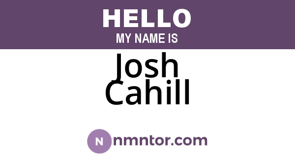 Josh Cahill