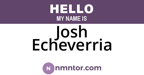 Josh Echeverria