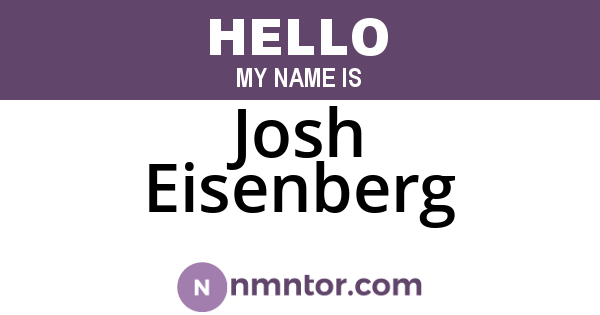Josh Eisenberg