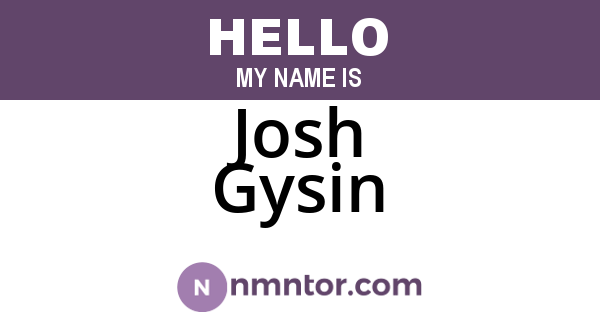 Josh Gysin