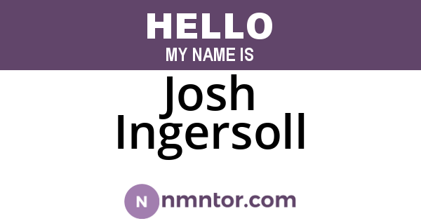 Josh Ingersoll