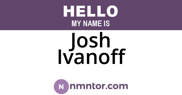 Josh Ivanoff