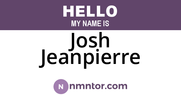 Josh Jeanpierre