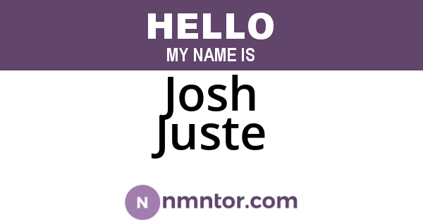 Josh Juste