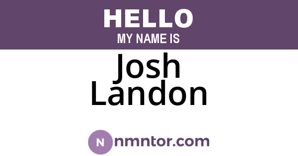 Josh Landon