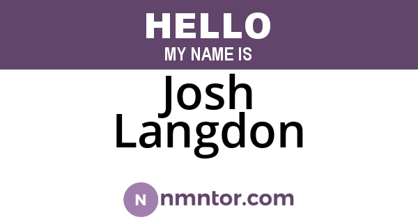 Josh Langdon