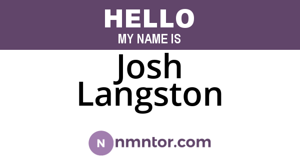 Josh Langston