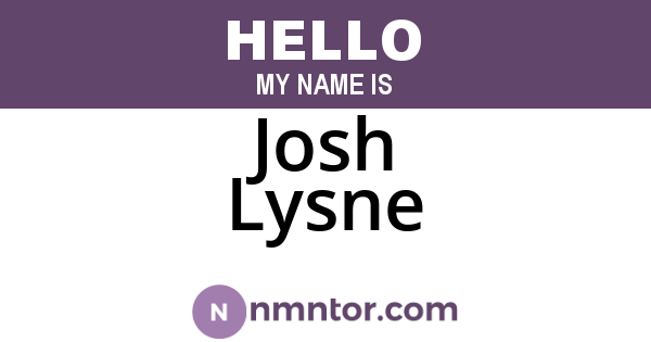 Josh Lysne