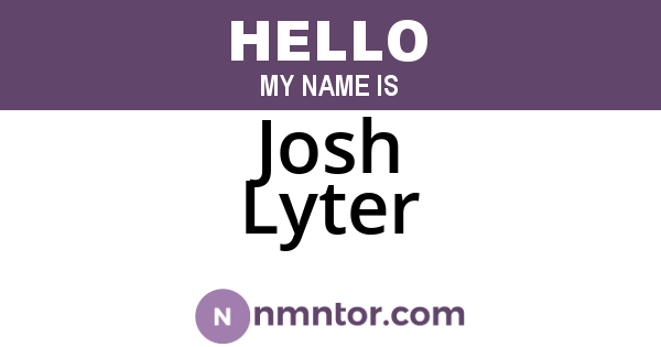 Josh Lyter