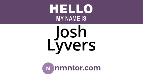 Josh Lyvers