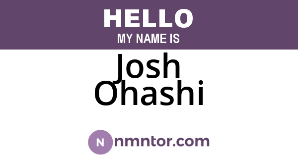 Josh Ohashi