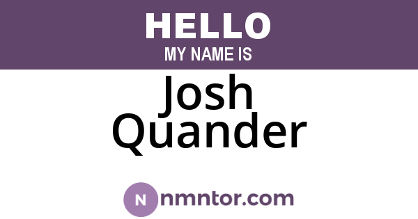 Josh Quander