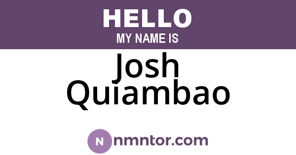 Josh Quiambao