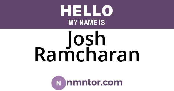 Josh Ramcharan