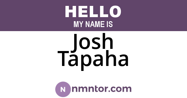 Josh Tapaha