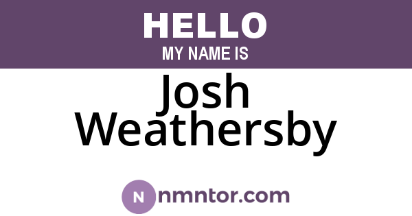 Josh Weathersby