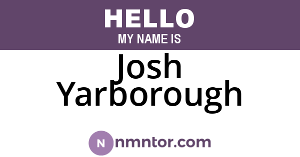 Josh Yarborough