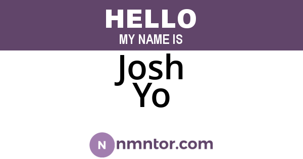 Josh Yo