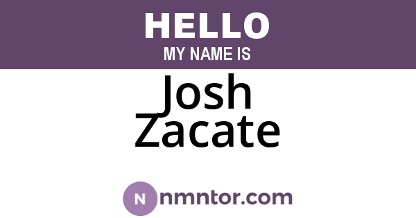 Josh Zacate
