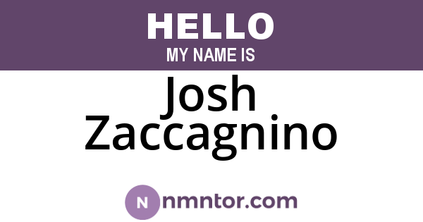 Josh Zaccagnino