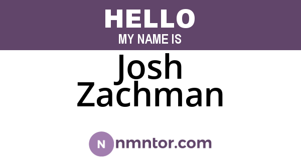 Josh Zachman