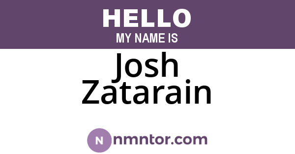 Josh Zatarain