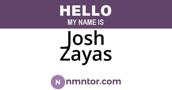 Josh Zayas