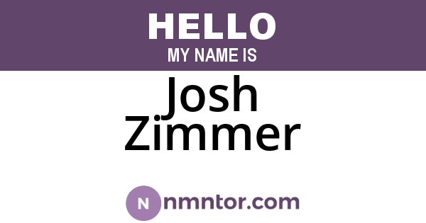 Josh Zimmer
