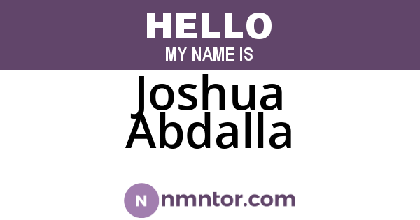 Joshua Abdalla