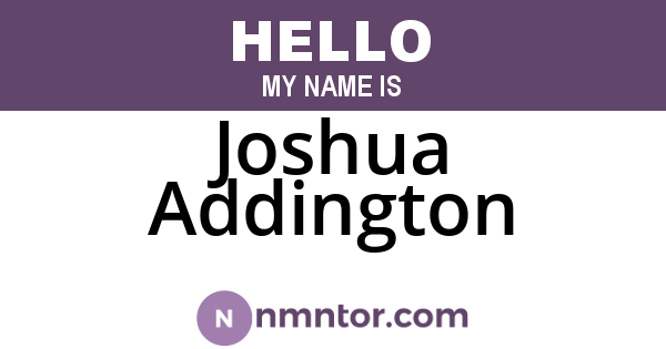 Joshua Addington