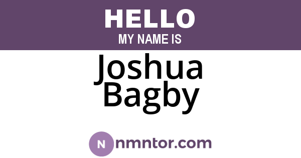 Joshua Bagby