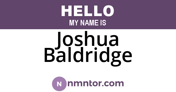 Joshua Baldridge