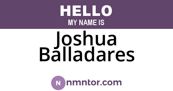 Joshua Balladares