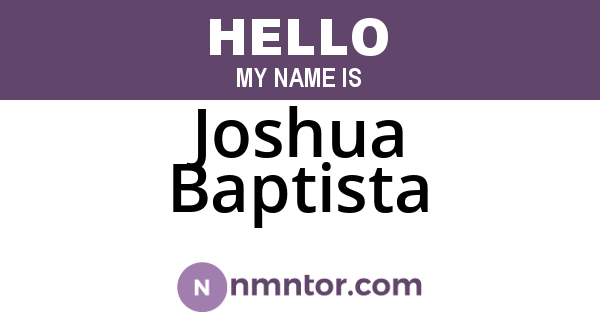 Joshua Baptista