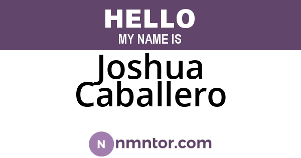 Joshua Caballero