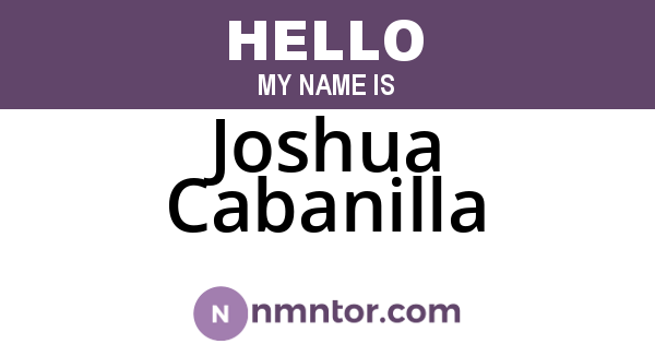 Joshua Cabanilla