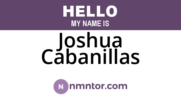 Joshua Cabanillas