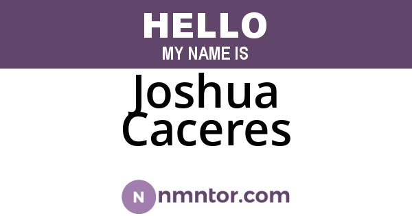 Joshua Caceres