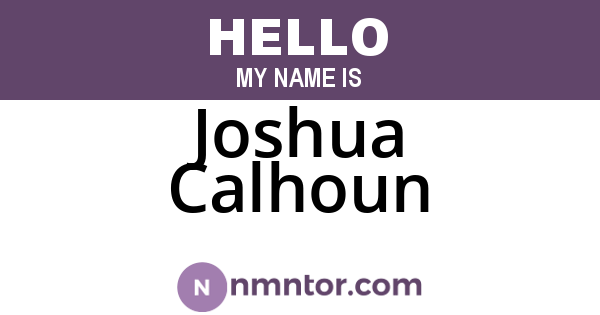 Joshua Calhoun