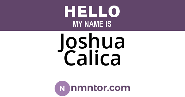 Joshua Calica