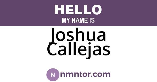 Joshua Callejas