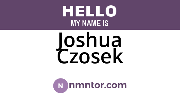 Joshua Czosek
