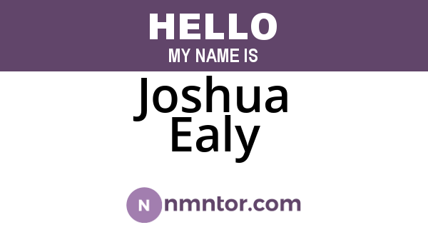 Joshua Ealy